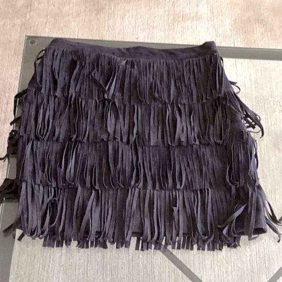 Abercrombie & Fitch Dresses & Skirts - Faux suede fringed skirt